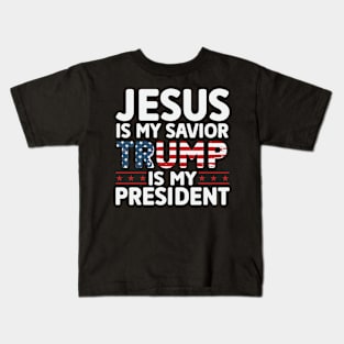 Jesus is My Savior Trump is My President Kids T-Shirt